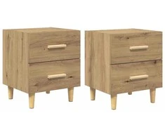 Lovos spintelė 2 pcs Amatininkų ąžuolas 40 x 35 x 47.5cm