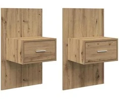 Šalia lovos spintelė 2 pcs Amatininkų ąžuolas 50 x 32,5 x 80cm