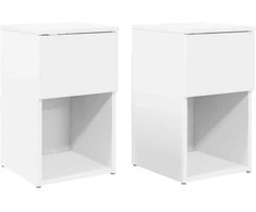 Lovos spintelė 2 pcs Balta 29 x 31,5 x 49 cm Apdirbta mediena