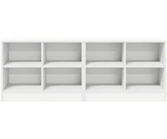 Lovos spintelė 2 vnt. Balta 66 x 33 x 48 cm Apdirbta mediena