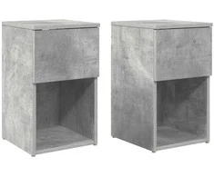 Lovos spintelė 2 pcs Betono pilka 29 x 31,5 x 49 cm