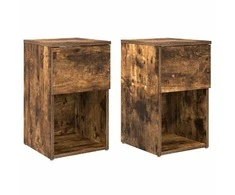Lovos spintelė 2 pcs Dūminio ąžuolo 29 x 31,5 x 49 cm
