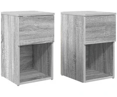 Lovos spintelė 2 pcs Pilka sonoma ąžuolo 29 x 31,5 x 49 cm