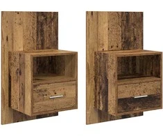 Šalia lovos spintelė 2 pcs Senas medis 50 x 32.5 x 80cm