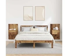 Šalia lovos spintelė 2 pcs Senas medis 50 x 32,5 x 80cm