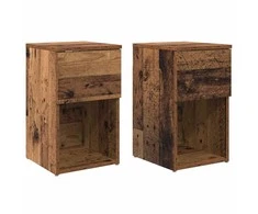 Lovos spintelė 2 pcs Sendintos medienos 29 x 31,5 x 49 cm