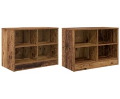 Lovos spintelė 2 pcs Sendintos medienos 66 x 33 x 48 cm