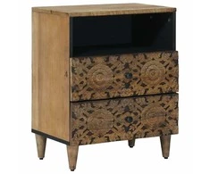 Lovos spintelė Ruda 50 x 33 x 60 cm Kietas mango medis