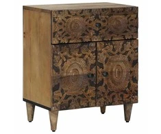 Lovos spintelė Ruda 50 x 33 x 60 cm Kietas mango medis