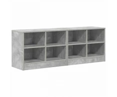 Lovos spintelė su lentyna 2 pcs Betono pilka 66 x 33 x 48 cm