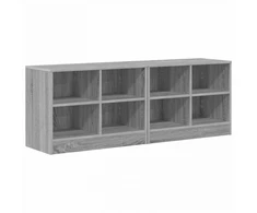 Lovos spintelė su lentyna 2 pcs Pilka Sonoma 66 x 33 x 48 cm