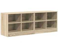 Lovos spintelė su lentyna 2 pcs Sonoma ąžuolas 66 x 33 x 48 cm