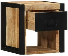 lovos spintelės 2 vnt 40x35x40cm masyvo neapdoroto medžio mango
