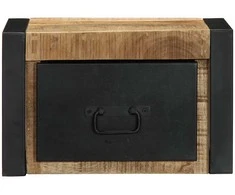 Lovos spintelės, 2vnt., 40x35x25cm, neapdorota mango mediena