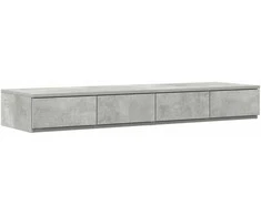 Lovos stalčiai su stalčių Betono pilka 120 x 36,5 x 16,5 cm