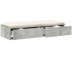 Lovos stalčiai su stalčių Betono pilka 75 x 36,5 x 16,5 cm