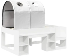 Lovos su Tuneliu 4 pcs Balta Apdirbta mediena
