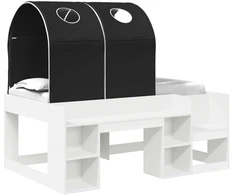 Lovos su Tuneliu 4 pcs Balta ir juoda Apdirbta mediena