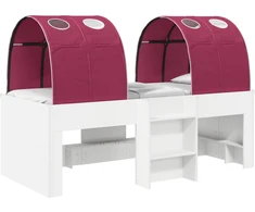 Lovos su Tuneliu 4 pcs Balta ir raudona Apdirbta mediena