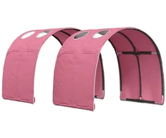 Lovos su Tuneliu 4 pcs Balta ir rožinė Apdirbta mediena