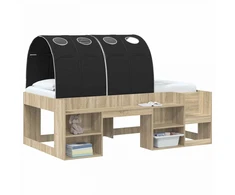 Lovos tunelis 2 pcs Juoda 211 x 67.5 x 2 cm Poliesteris
