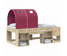 Lovos tunelis 2 pcs Raudona 211 x 52,5 x 2 cm Poliesteris