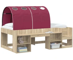 Lovos tunelis 2 pcs Raudona 211 x 67.5 x 2 cm Poliesteris