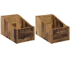 LP įrašų dėžutė 2 vnt. Sendintos medienos 18 x 32 x 18 cm