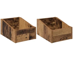LP įrašų dėžutė 2 vnt. Sendintos medienos 23 x 33 x 16 cm