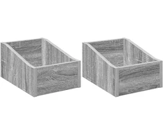 LP įrašų dėžutė 2 vnt. Pilka Sonoma 23 x 33 x 16 cm