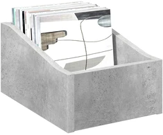 LP įrašų dėžutė Betono pilka 23 x 33 x 16 cm Apdirbta mediena