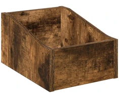 LP įrašų dėžutė Dūminio ąžuolo 23 x 33 x 16 cm Apdirbta mediena
