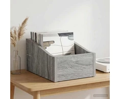 LP įrašų dėžutė Pilka Sonoma 23 x 33 x 16 cm Apdirbta mediena