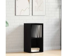 LP laikymo dėžė juodas ąžuolas 71x34x36 cm inžinerinė mediena