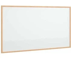 Magnetinė balta lenta su pušies masyvo rėmu, 100x55 cm