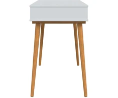 vidaxl Makiažo stalas FAUSKE Balta 112 x 50 x 78 cm