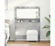 Makiažo stalas Betono pilka 100 x 41 x 135 cm Apdirbta mediena