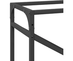 Malkų lentyna, juoda, 60x25x100 cm, šaltai valcuotas plienas