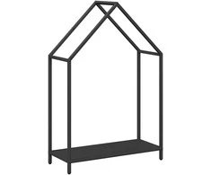 Malkų lentyna, juoda, 60x25x90 cm, šaltai valcuotas plienas