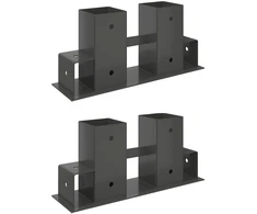 Malkų stelažo pagalbininkas 2 pcs Antracito 34 x 10 x 15 cm Plienas