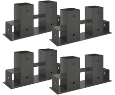 Malkų stelažo pagalbininkas 4 pcs Antracito 34 x 10 x 15 cm Plienas