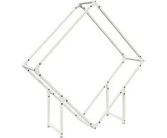 Malkų stovas Baltas 100x25x100 cm Šaltai valcuotas plienas