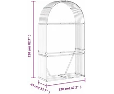 Malkų stovas, pilkas, 120x45x210cm, galvanizuotas plienas
