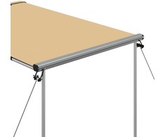 Markizė nameliui ant ratų, smėlio spalvos, 1,2x2x2,15m