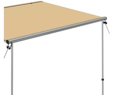 Markizė nameliui ant ratų, smėlio spalvos, 2,4x2x2,15m
