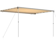 Markizė nameliui ant ratų, smėlio spalvos, 4x2,5x2,15m