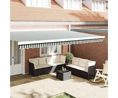 Markizės pakraščio pakeitimas Žalia ir balta 480 x 20 cm