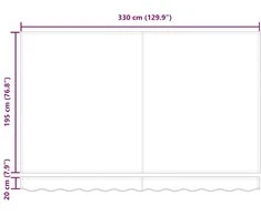 Markizės pakaitinis audinys Geltona ir balta 3,5 x 2 m