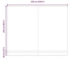 Atsarginis markizės audinys, skirtas 3,5x2,5 m Juoda