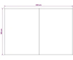 Markizės pakaitinis audinys Antracito ir baltos 250 x 200 cm